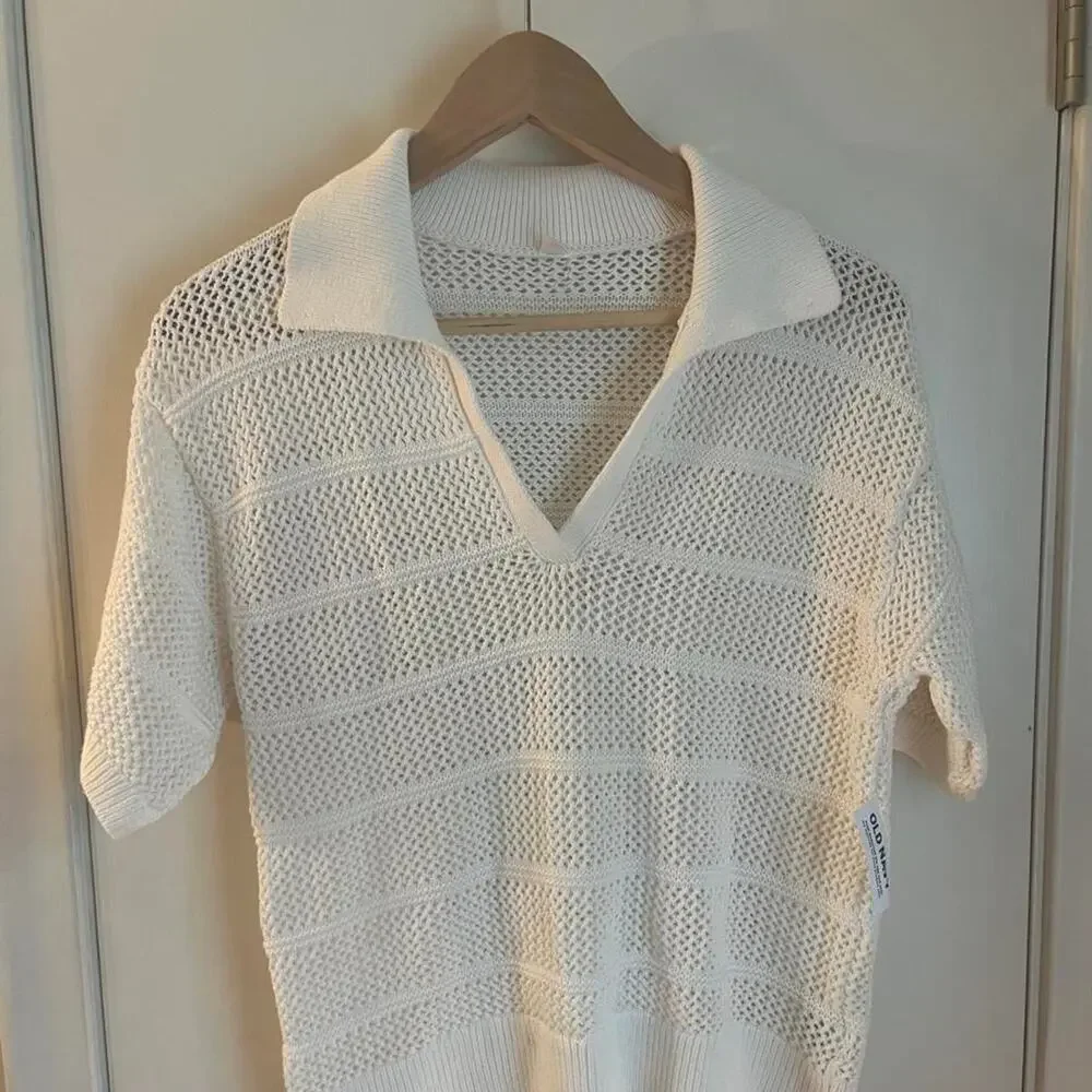 Nwt old navy white mesh size M